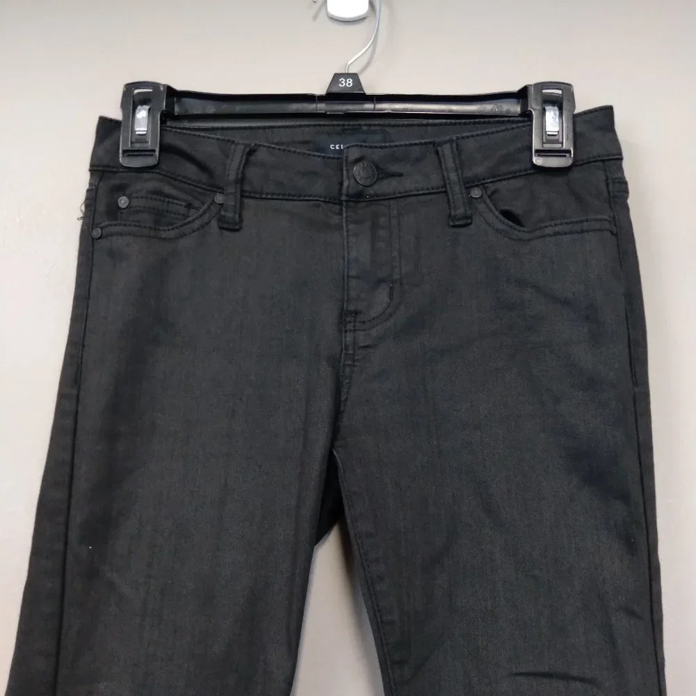 CELEBRITY Pink Black Skinny Jeans Juniors Size 3 - Picture 2 of 11